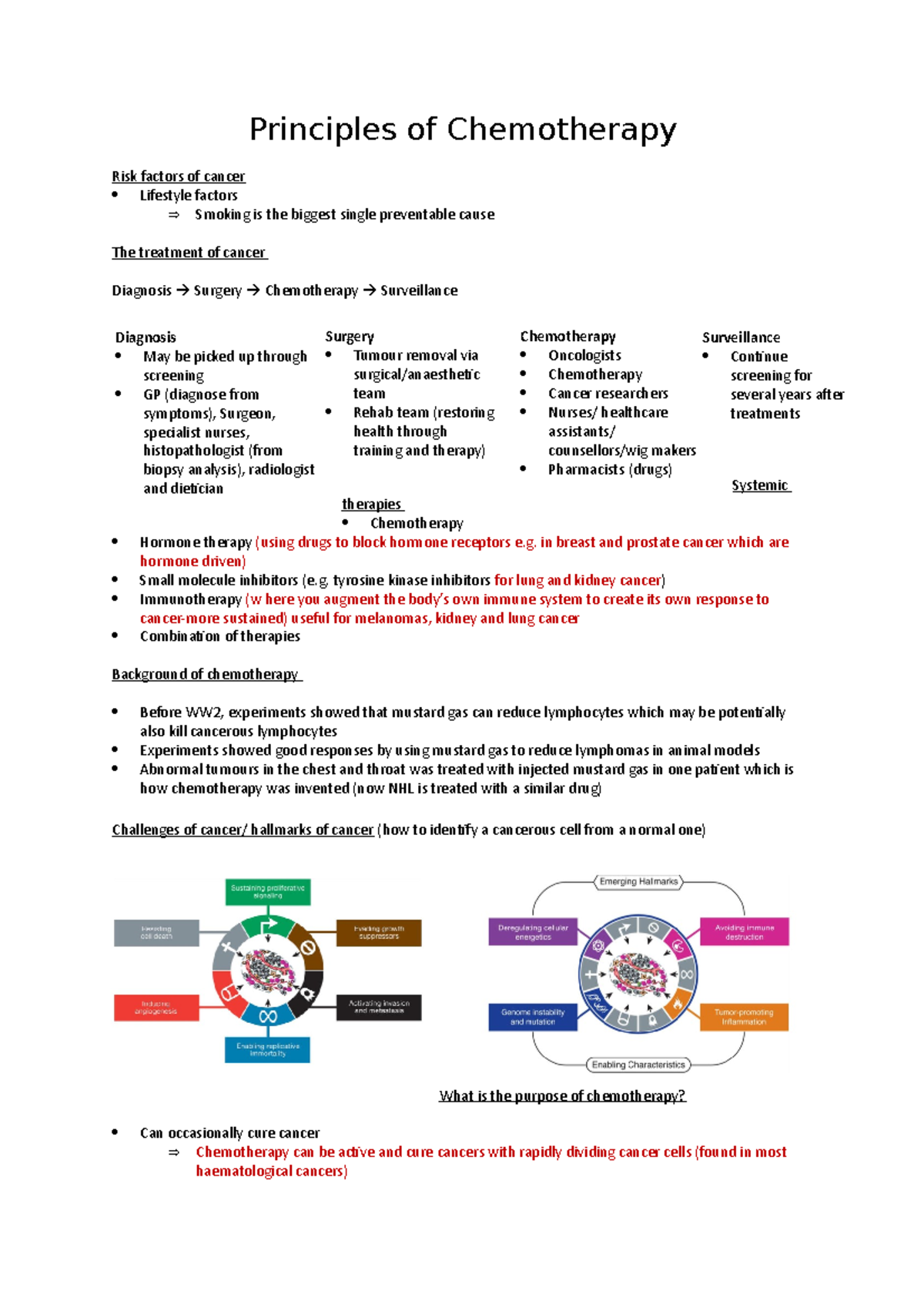 Principles of Chemotherapy - in breast and prostate cancer which are ...