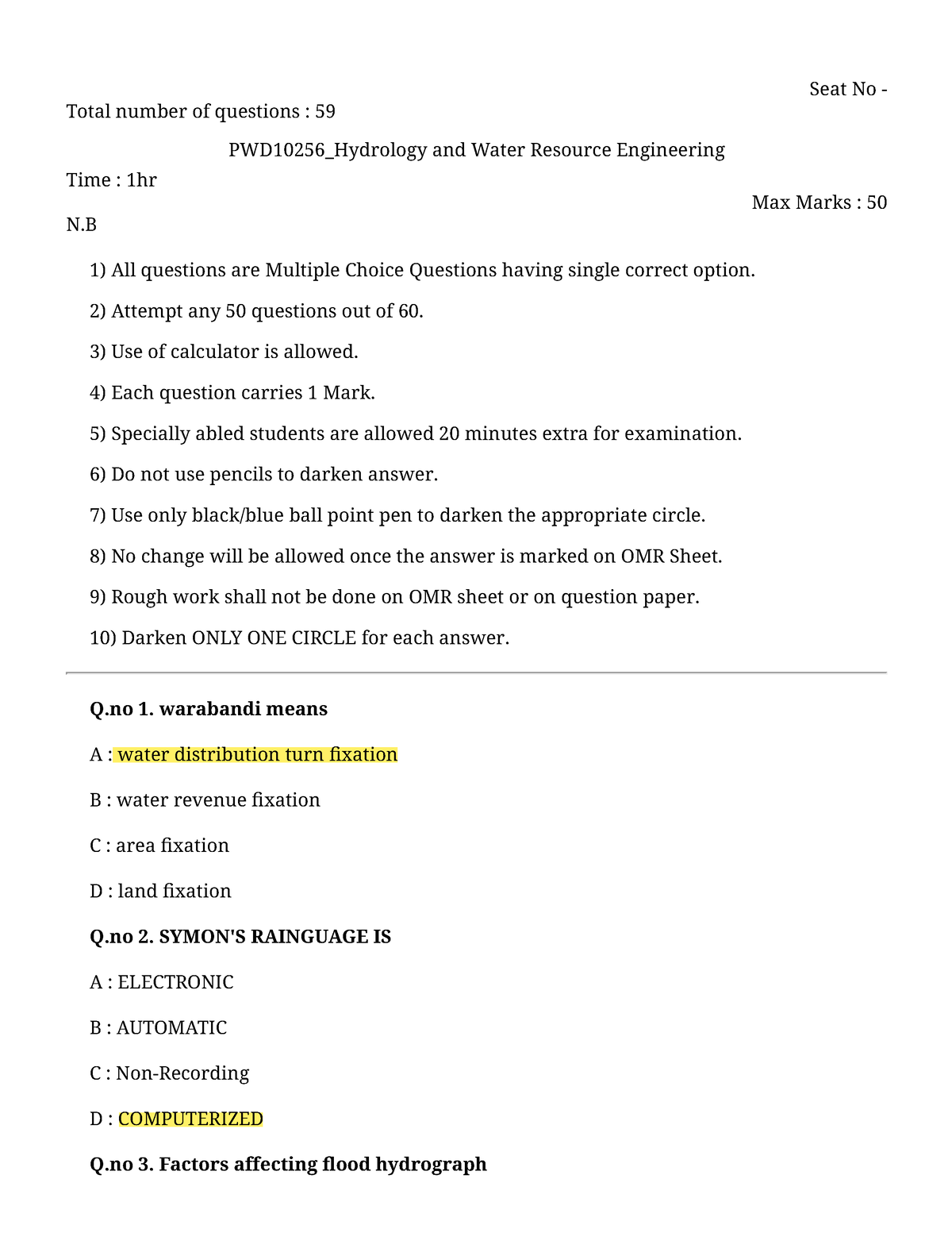 MBA 1ST YEAR MCQ PDF MBA MBA MBA MBAMAB - Total Number Of Questions ...