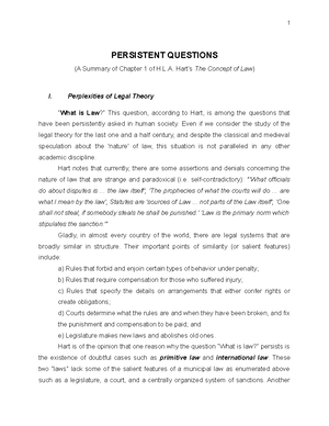 Legal Theory - Notes - I. INTRODUCTION TO LEGAL AND POLITICAL THEORY 1 ...