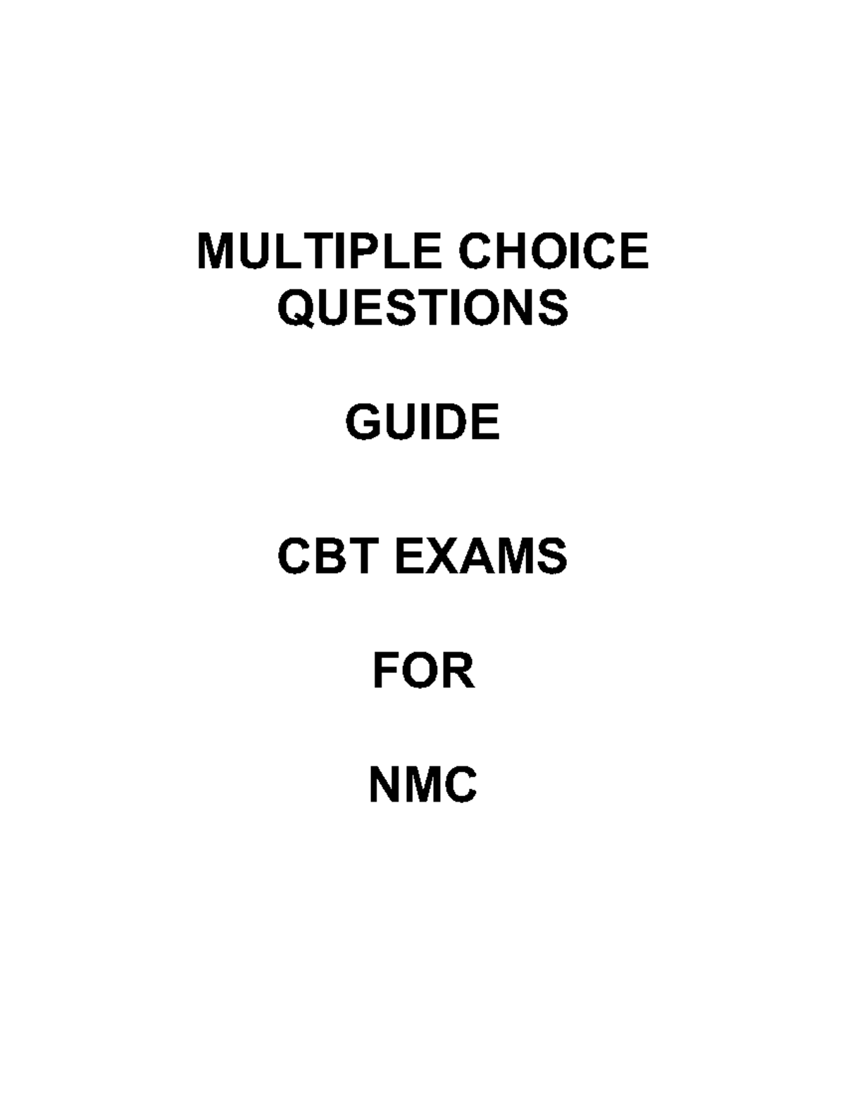 1357 Questions WITH Answers FOR UK 🇬🇧 NMC CBT EXAM MULTIPLE CHOICE