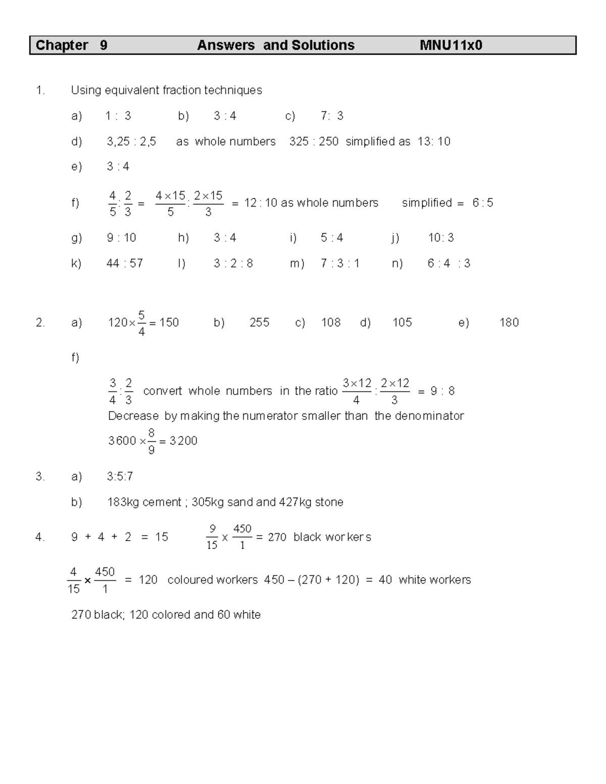 Chapter 9 Answers and Solutions MNU11X0 - Chapter 9 Answers and ...