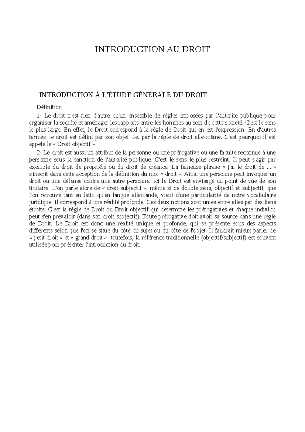 538d7efdf3f06 - cours de droit francais - INTRODUCTION AU DROIT ...