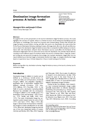 A model of destionation image formation - Pergamon Annals of Tourism ...