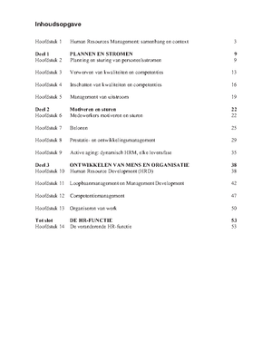 Samenvatting Boselie - Samenvatting Boselie Fundamenten Van HRM 1 ...