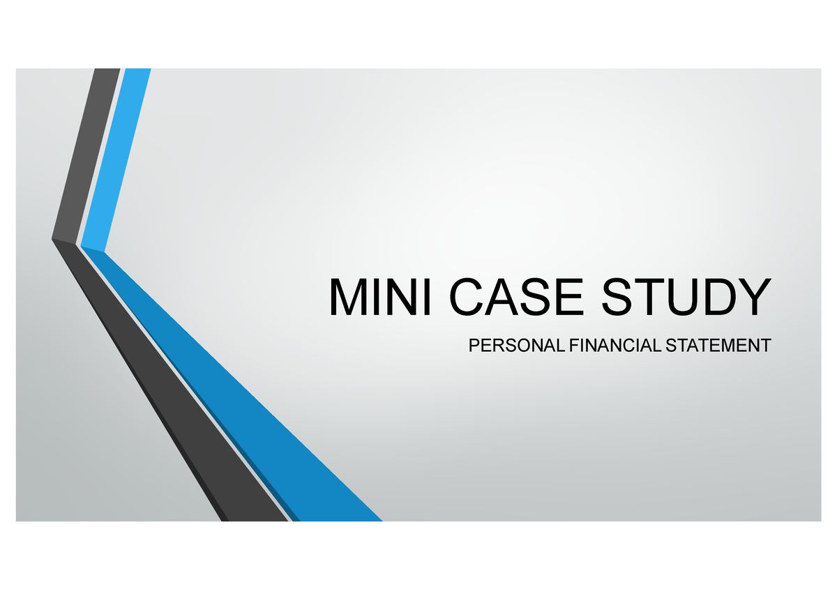 case study personal finance