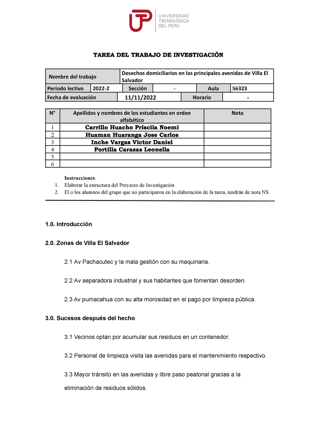 Modelo De La Estructura Del Trabajo De Investigación 12.docx - TAREA ...