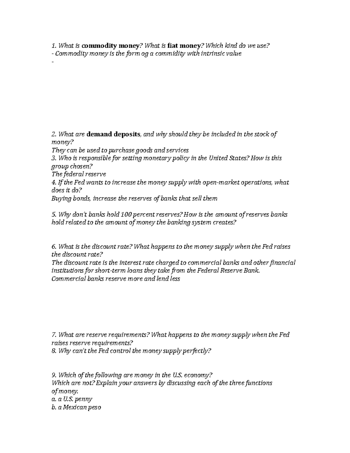 Money And Money Market What Is Commodity Money What Is Fiat Money