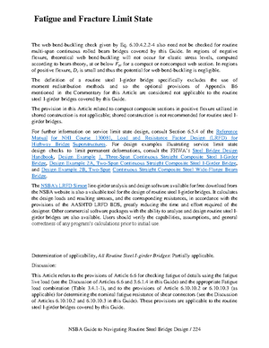 Fatigue and Fracture Limit State