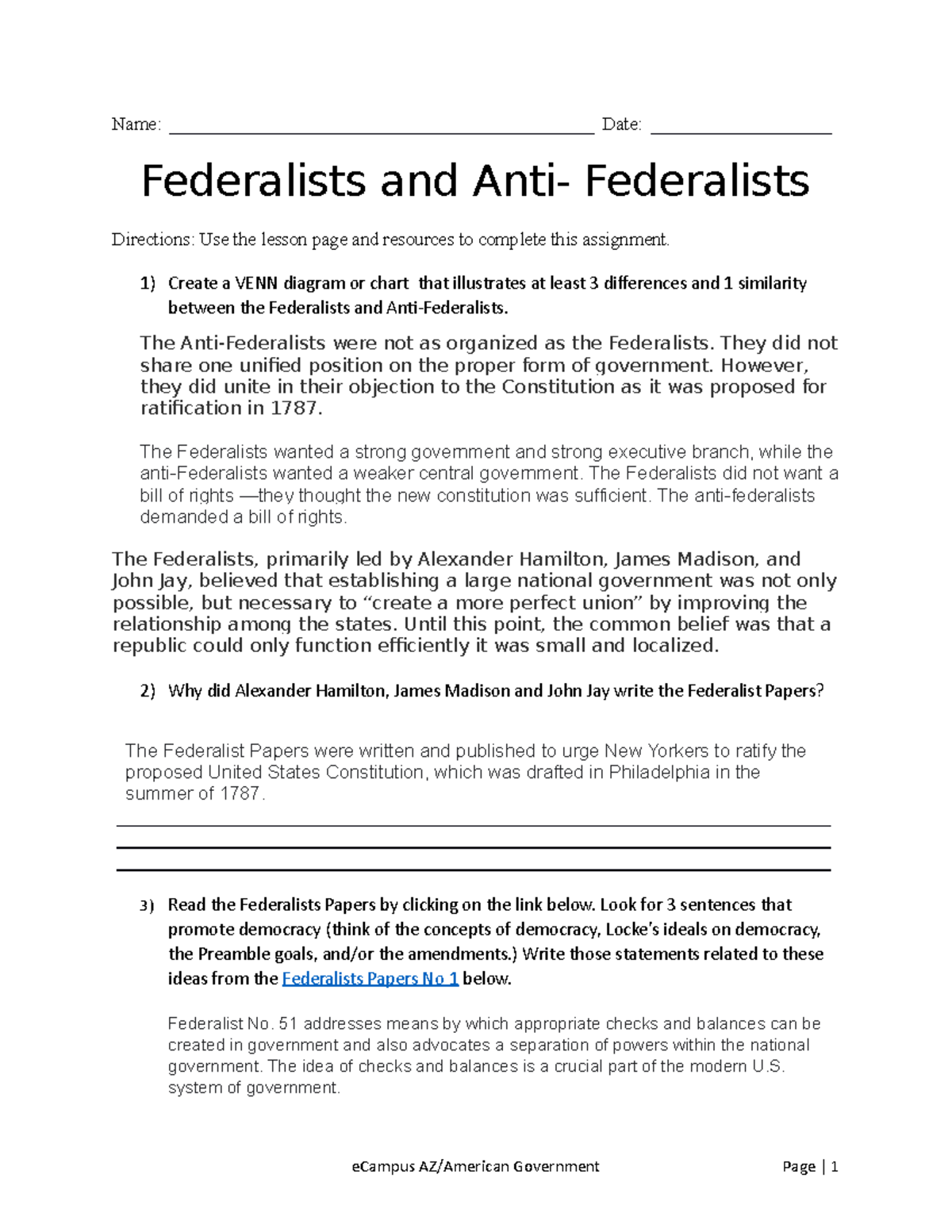 02.03 the anti federalists written assignment