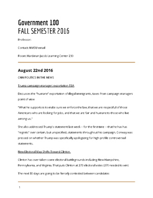 GOV100 9 9 16 - American Government Notes - Government 100 FALL ...