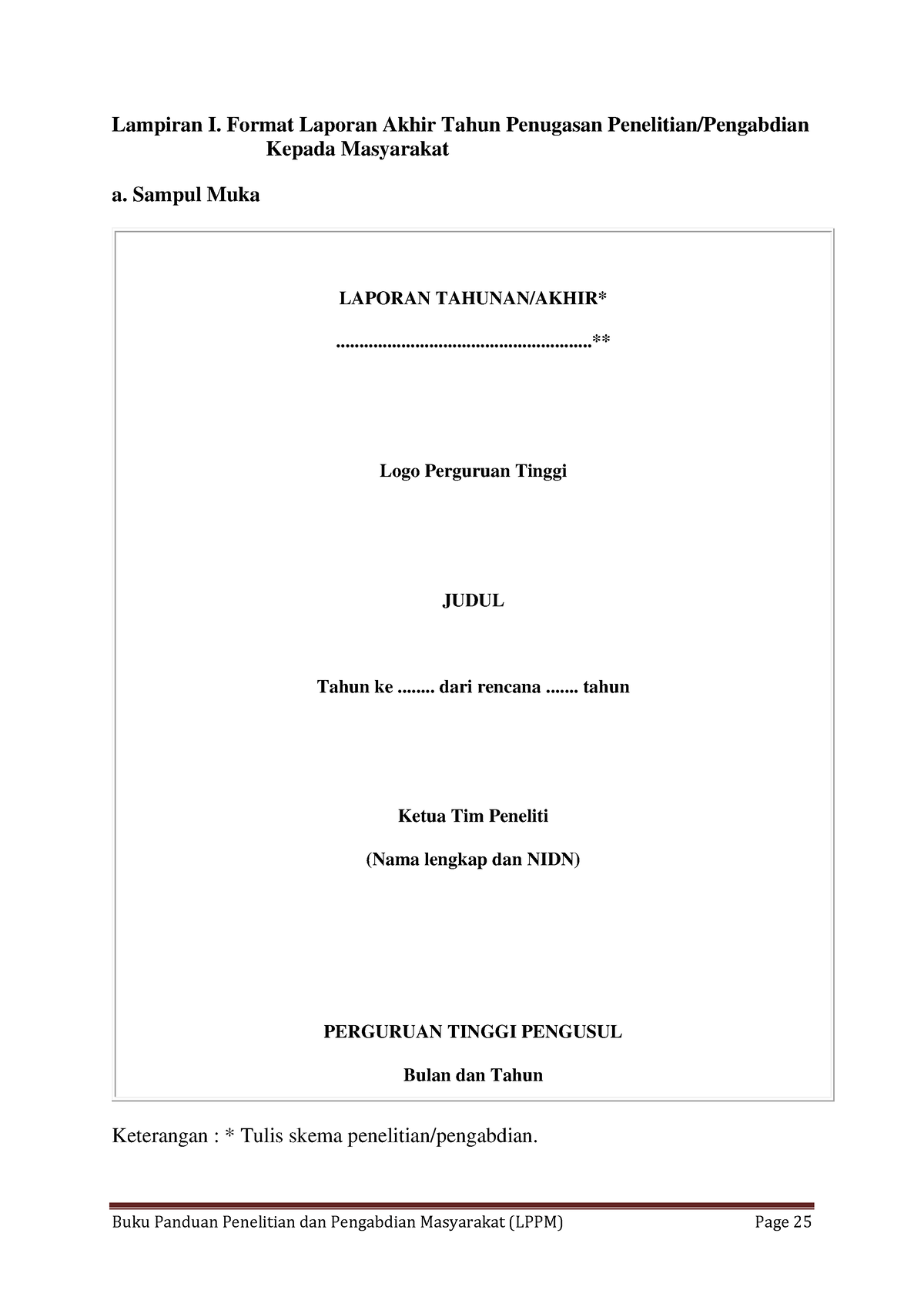 Laporan PKM - Buku Panduan Penelitian Dan Pengabdian Masyarakat (LPPM ...