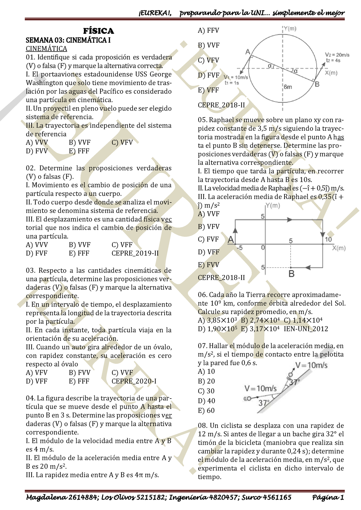 Fisica 03 Cinemática I - RESUMEN DEL CURSO - FÕSICA SEMANA 03 : CINEM ...