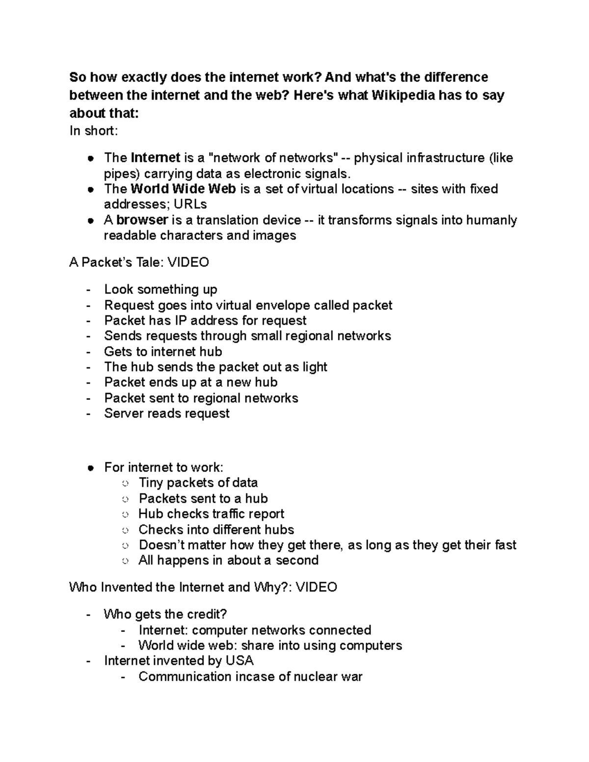 How does the internet work + who invested the internet - So how exactly ...