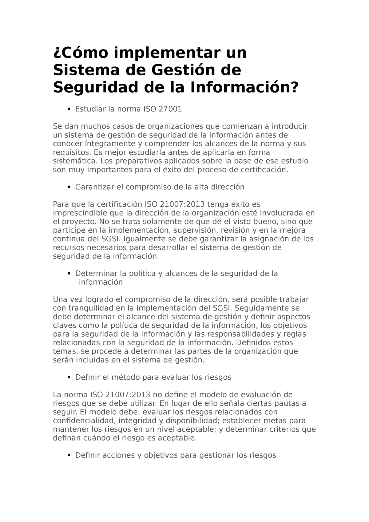 Semana 7 Cómo Implementar Un Sistema De Gestión De Seguridad De La