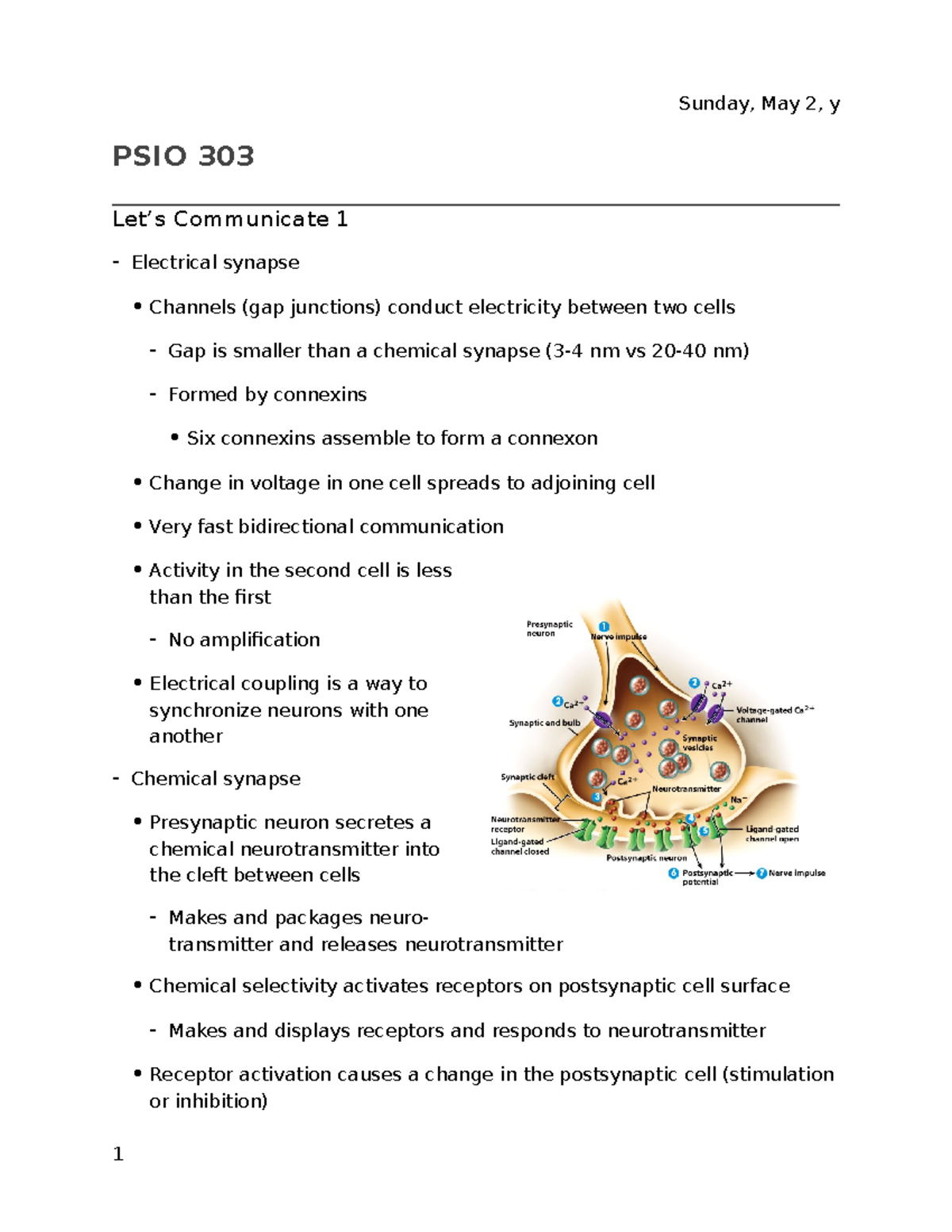 Lecture 11 - Let's Communicate 1 - Wednesday, August 28, Y PSIO 303 ...