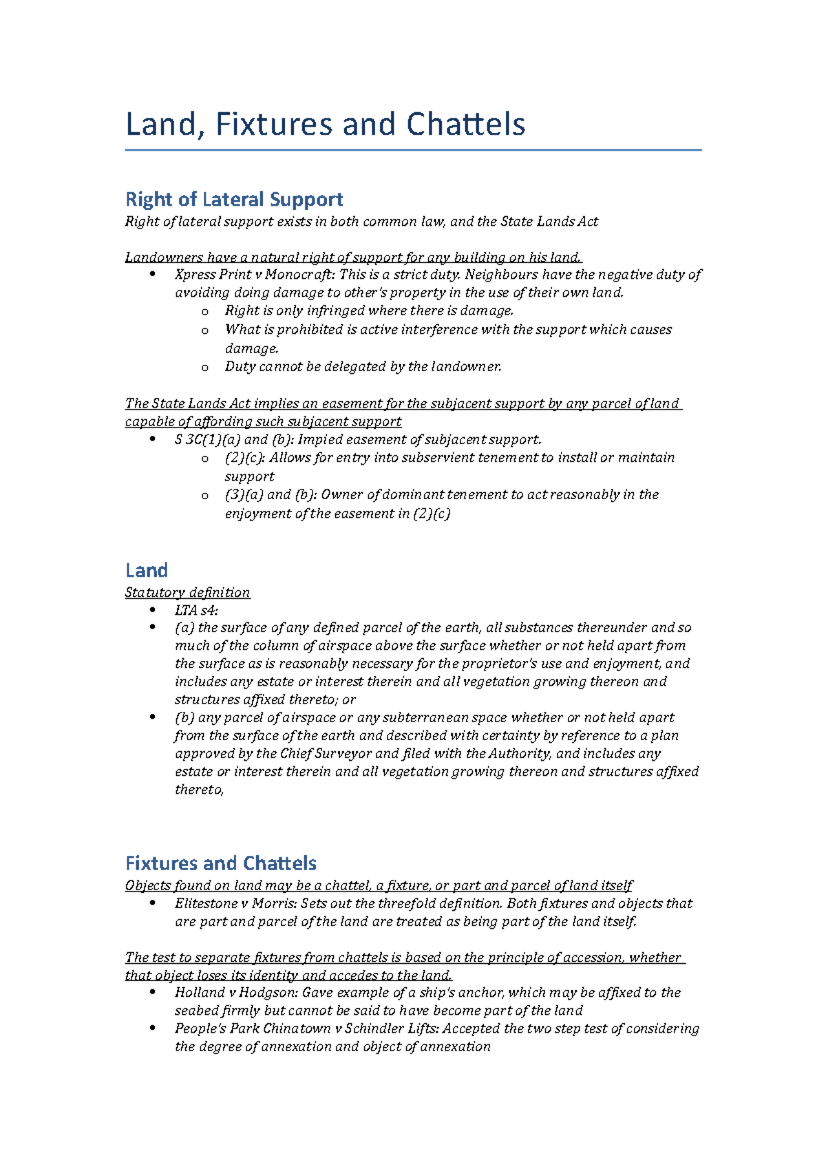 Lands, Fixtures and Chattels Xpress Print v Monocraft This is a