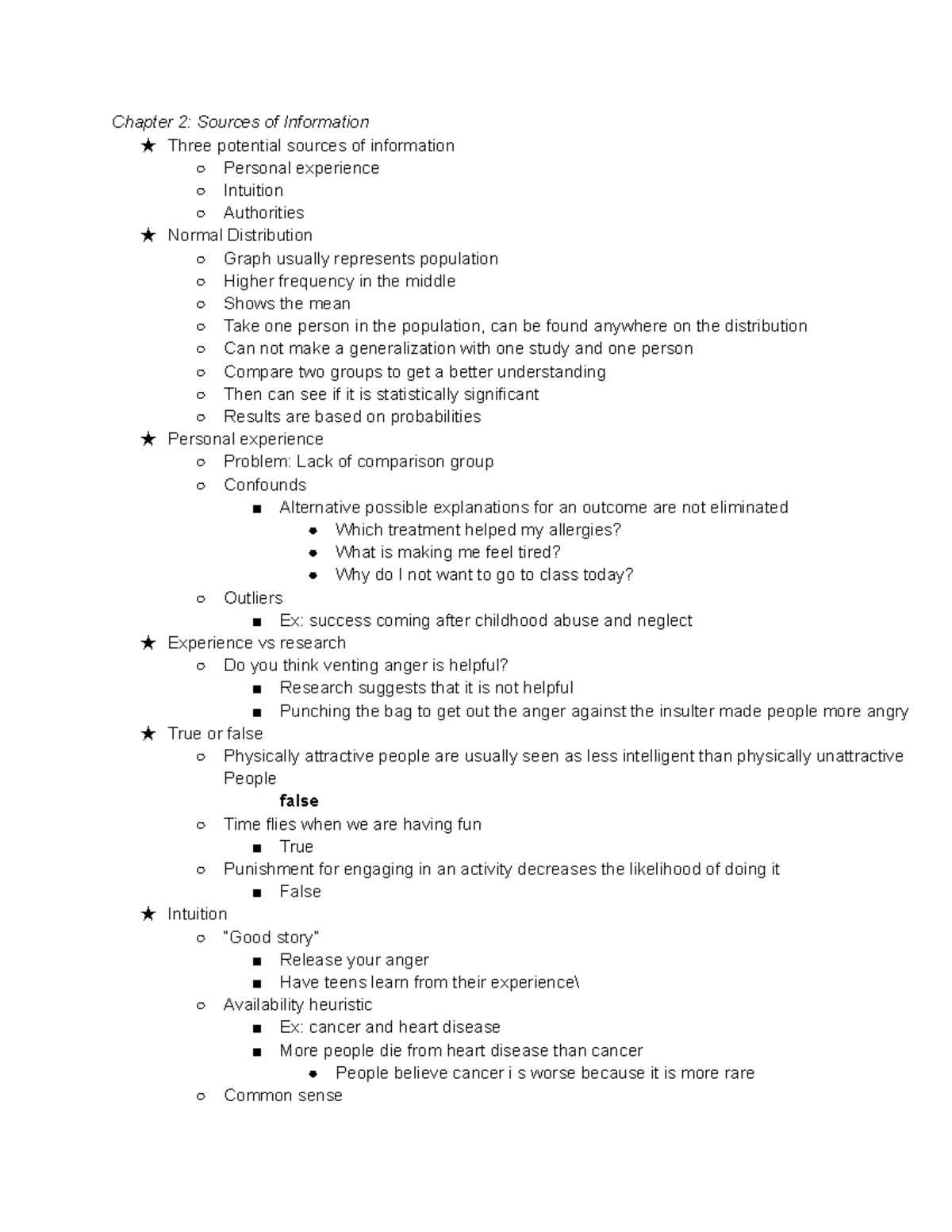 Research Methods Chapter 2 notes - Chapter 2: Sources of Information ...