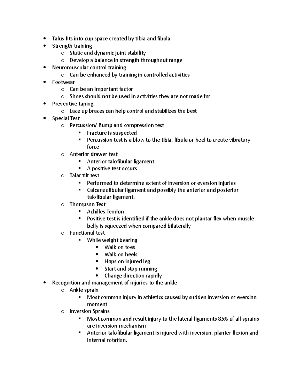 Chapter 15 Prev and Injuries - Talus fits into cup space created by ...