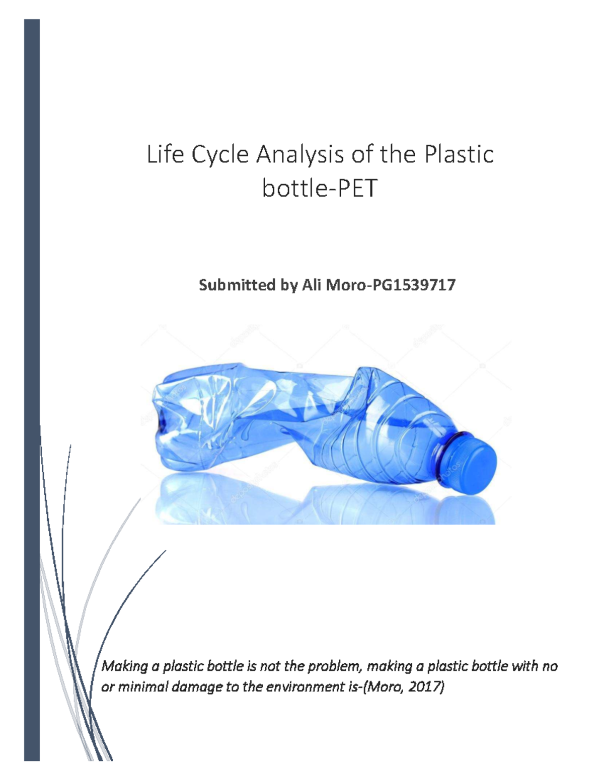 2017Life Cycle Analysis of the Plastic bottlAli Life Cycle Analysis