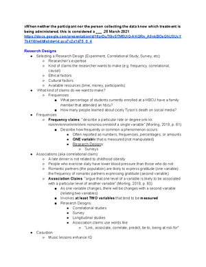 Research Design and Analysis Scale Construction Activity - Identify a ...