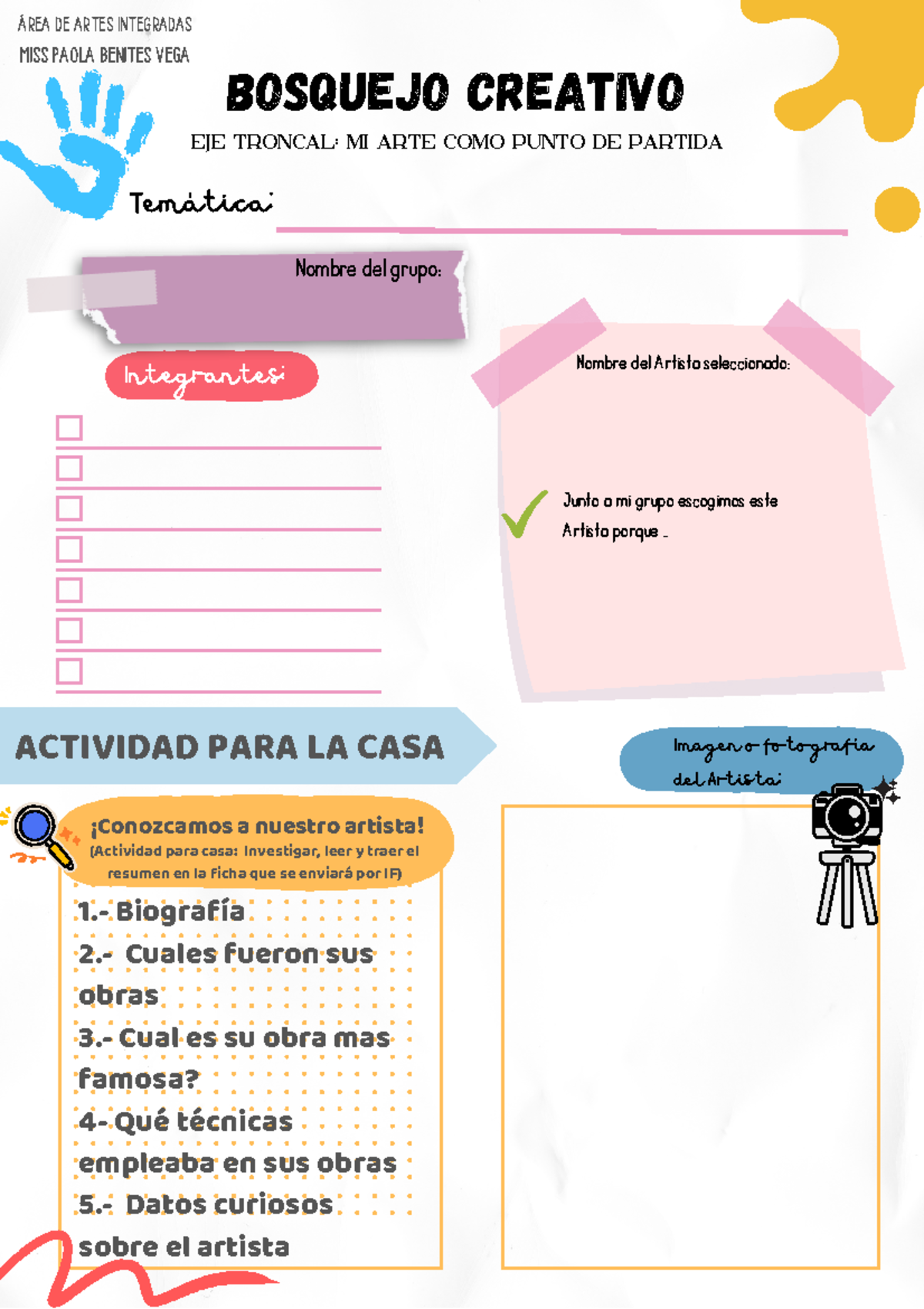 Bosquejo creativo 4to grado 1 14538132 - Temática: Bosquejo creativo ...