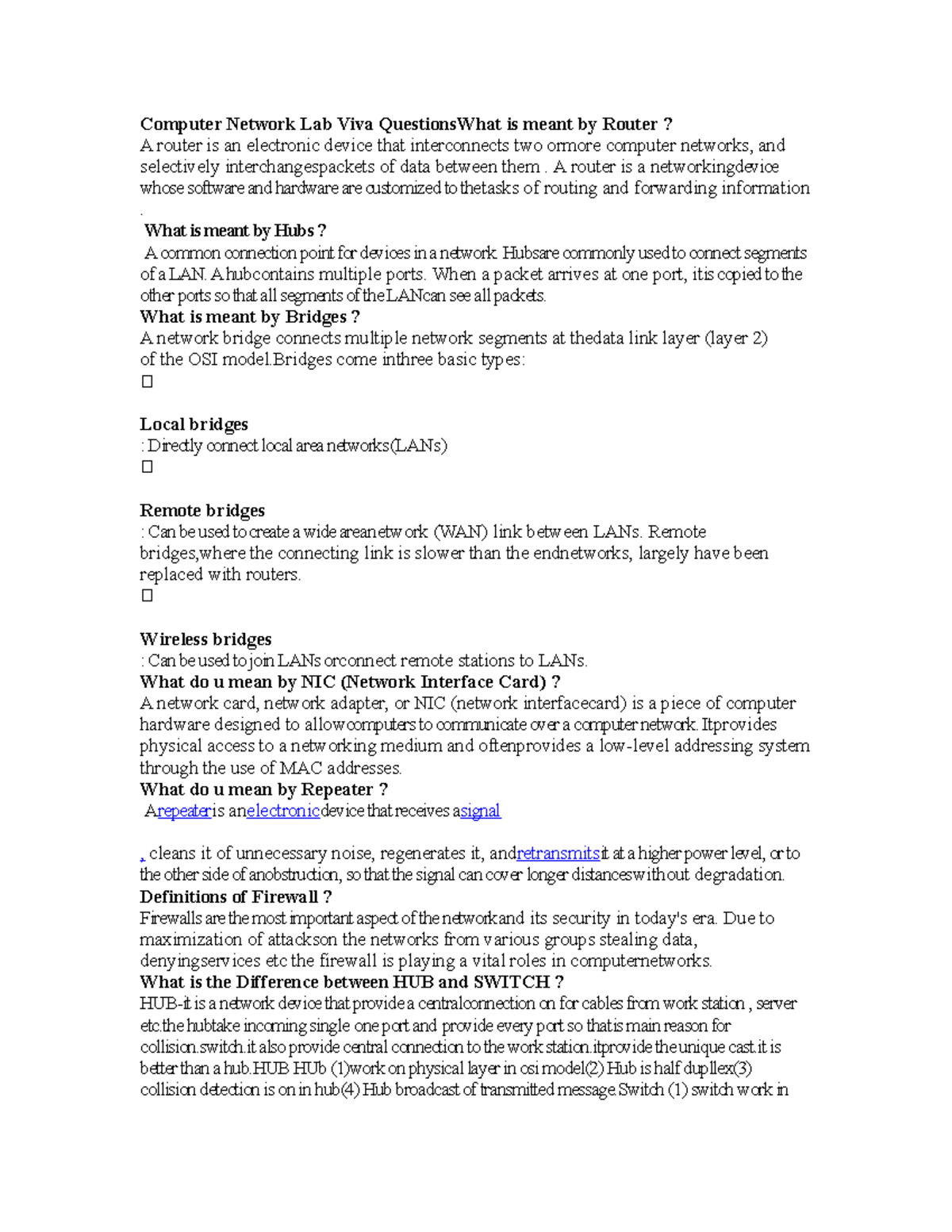 Computer Network Lab Viva Question and answers - Basics Of Business ...