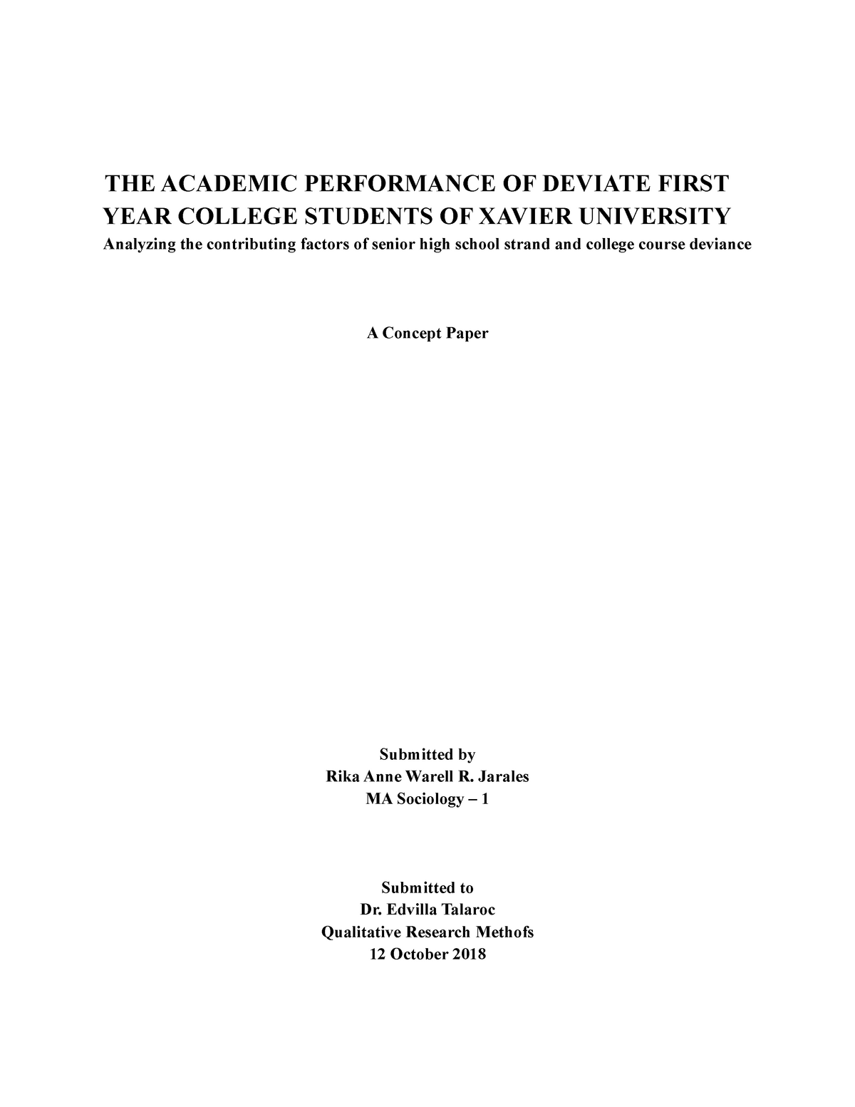 university research paper