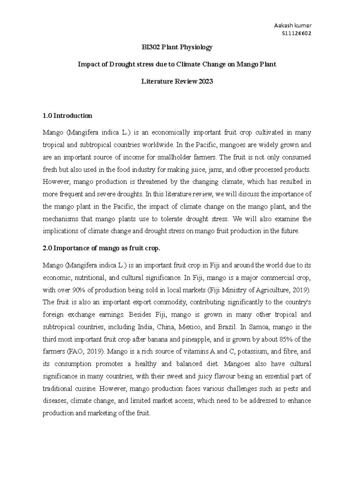 bi302-literature-review-plant-biology-usp-studocu
