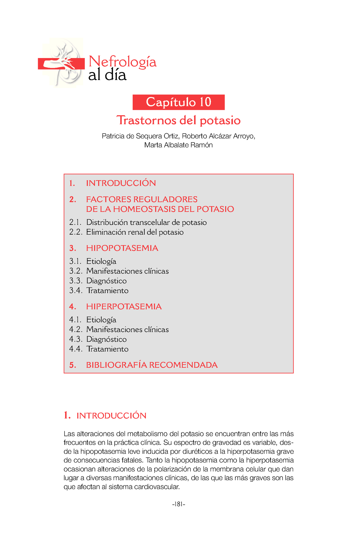 Trastorno Del Potasio Pdf Nefrología Al Día 1 IntroducciÓn Las Alteraciones Del Metabolismo 0507