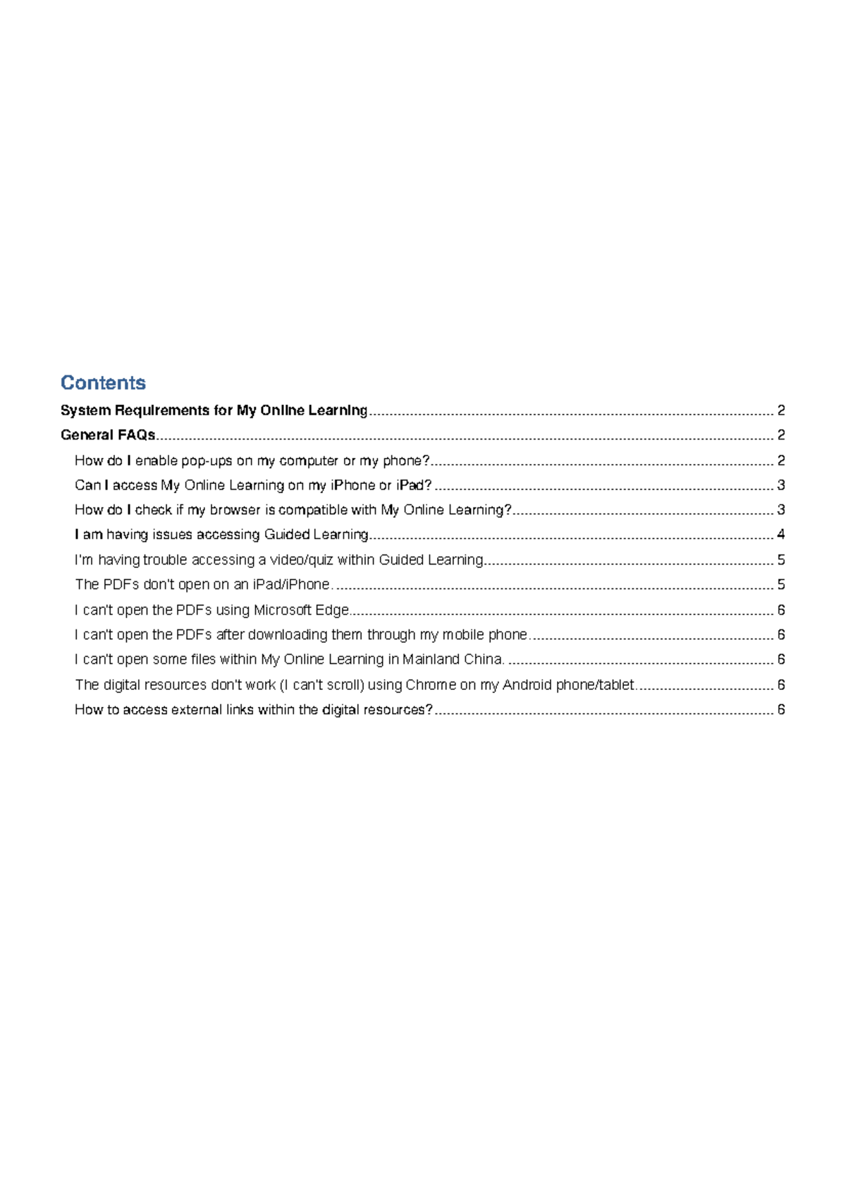 my-online-learning-troubleshooting-faqs-contents-system-requirements