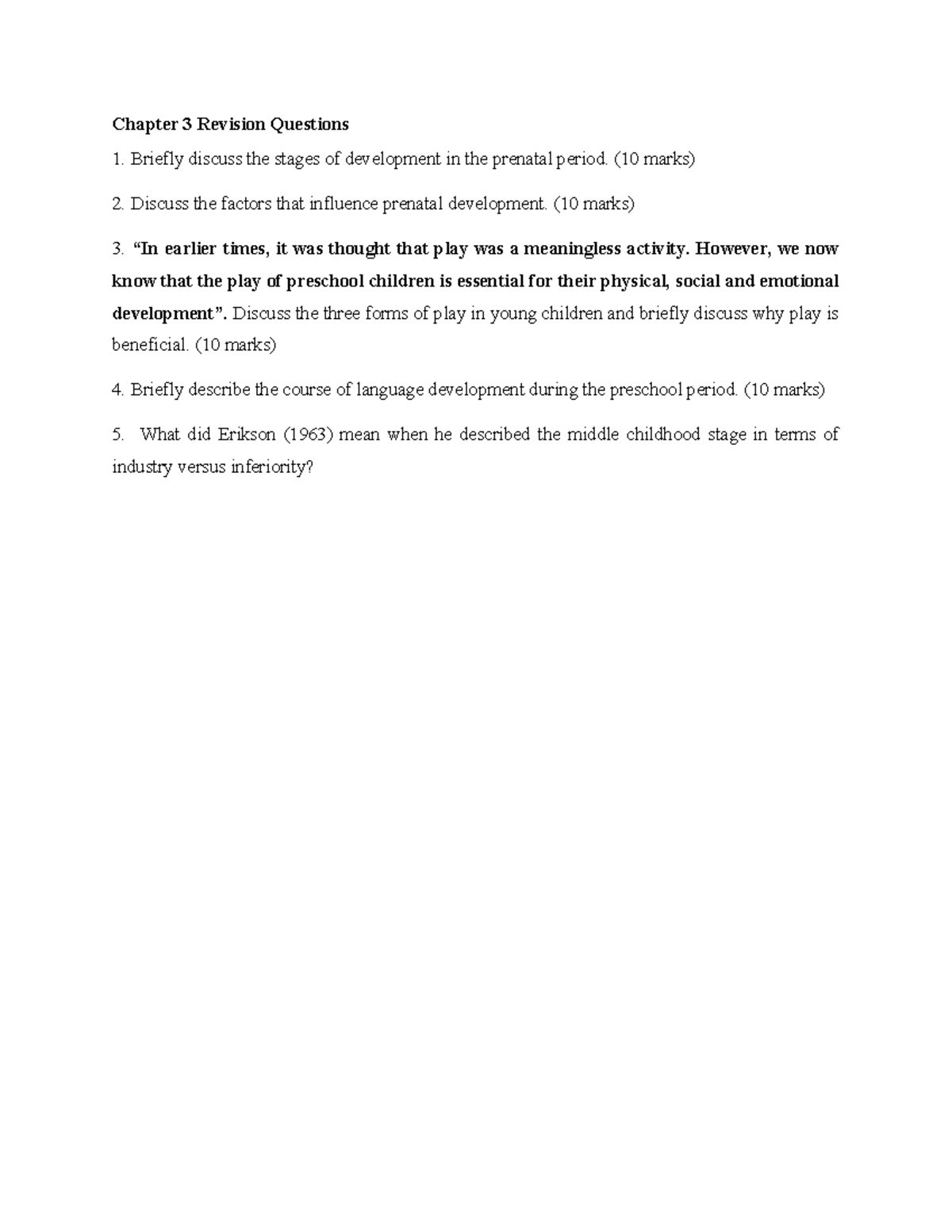 Chapter 3 Revision Questions - Chapter 3 Revision Questions Briefly ...