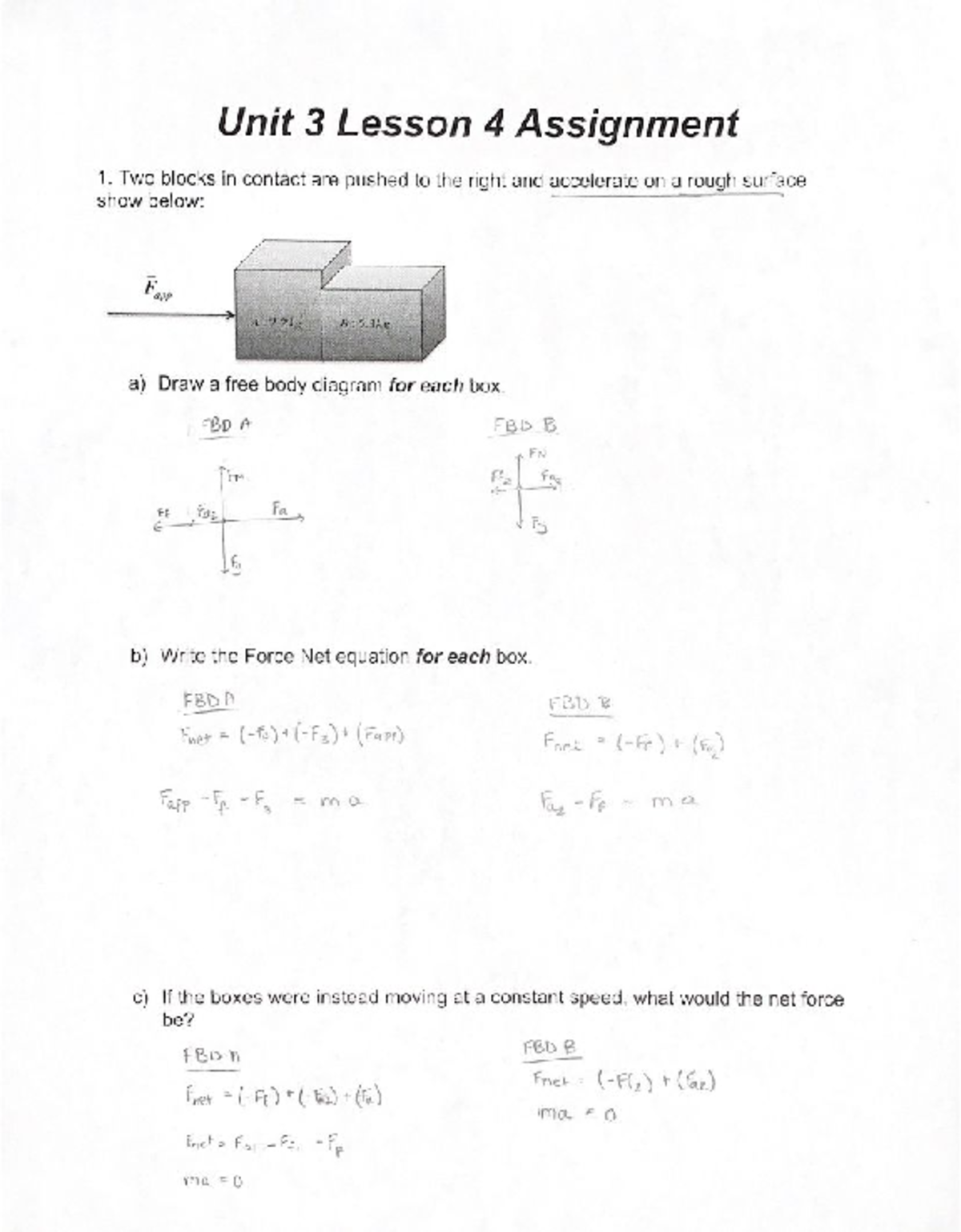 M3 L4 Assing - Physics 101 - Studocu