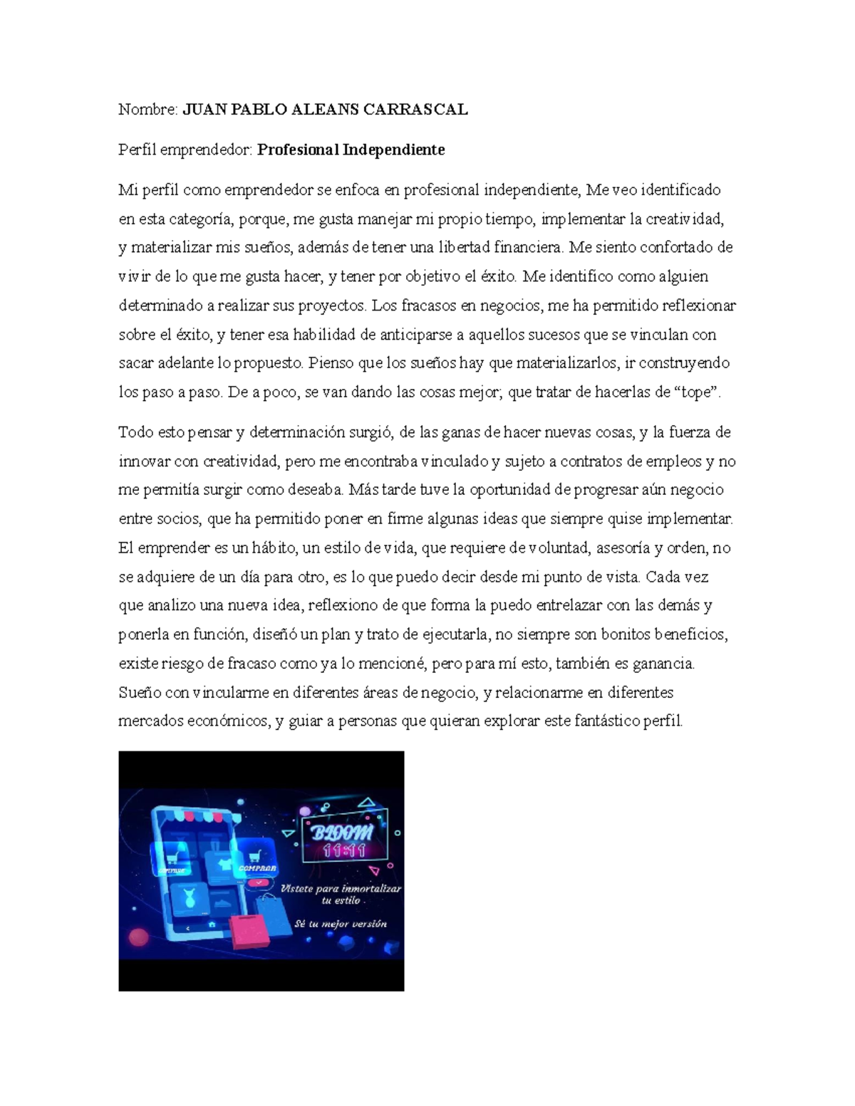 Documento Actividad 2 Emprendimiento - Nombre: JUAN PABLO ALEANS ...