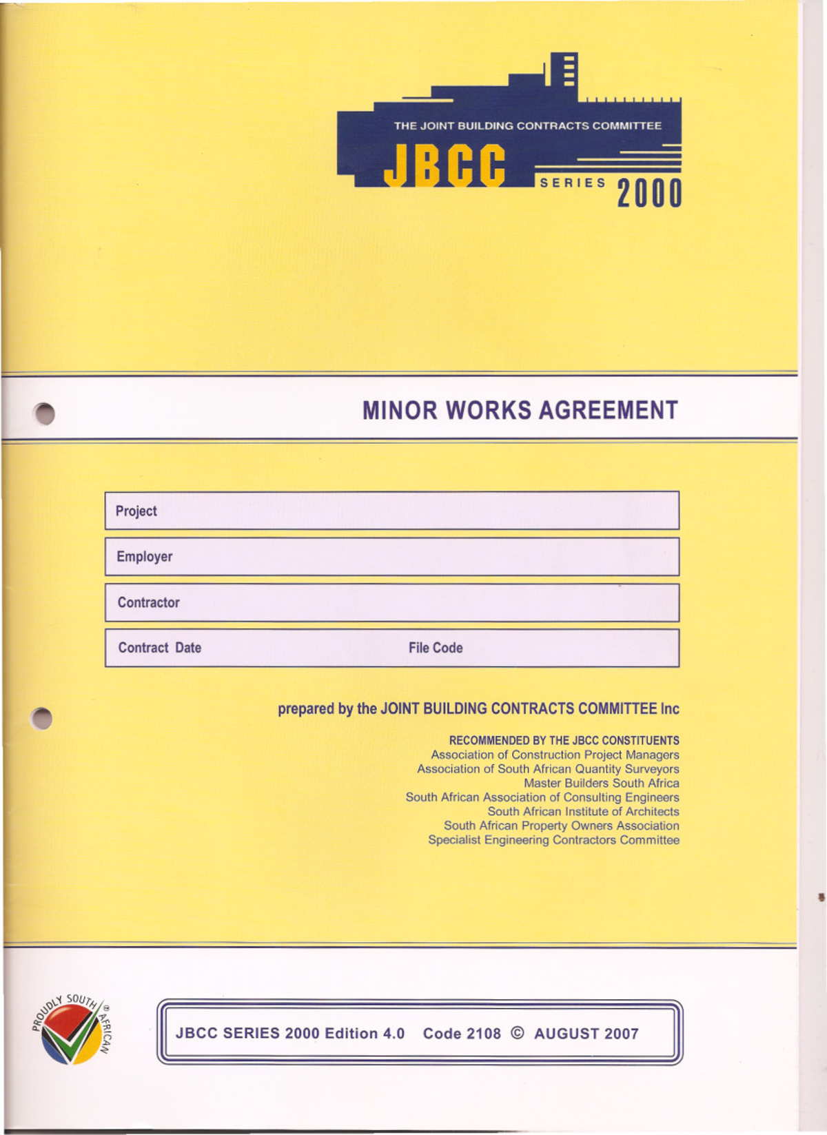 Minor Works Agreement - Civil2 - Studocu
