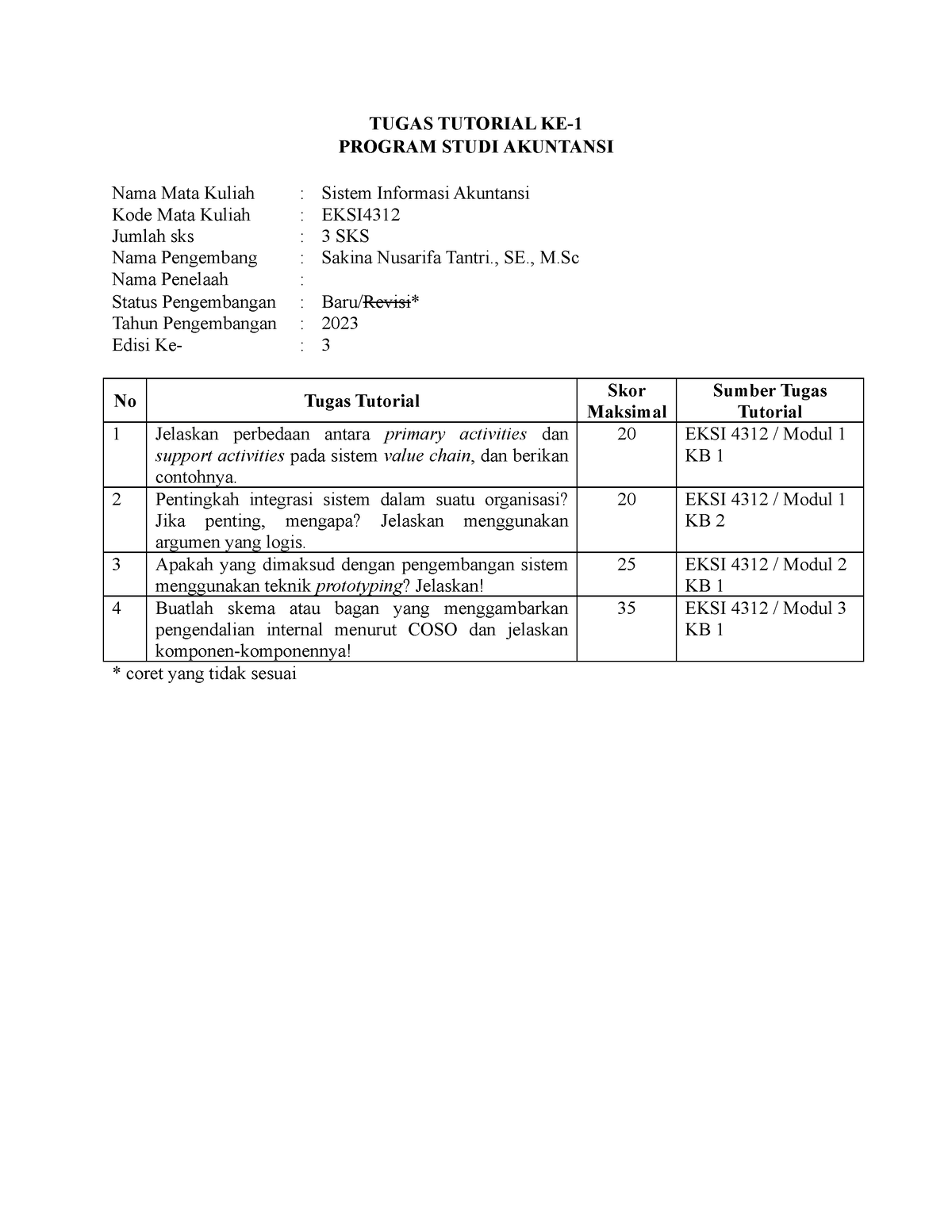 Tugas Tuton 1 DIAH Rahayu W EKSI4312 - Copy - TUGAS TUTORIAL KE ...