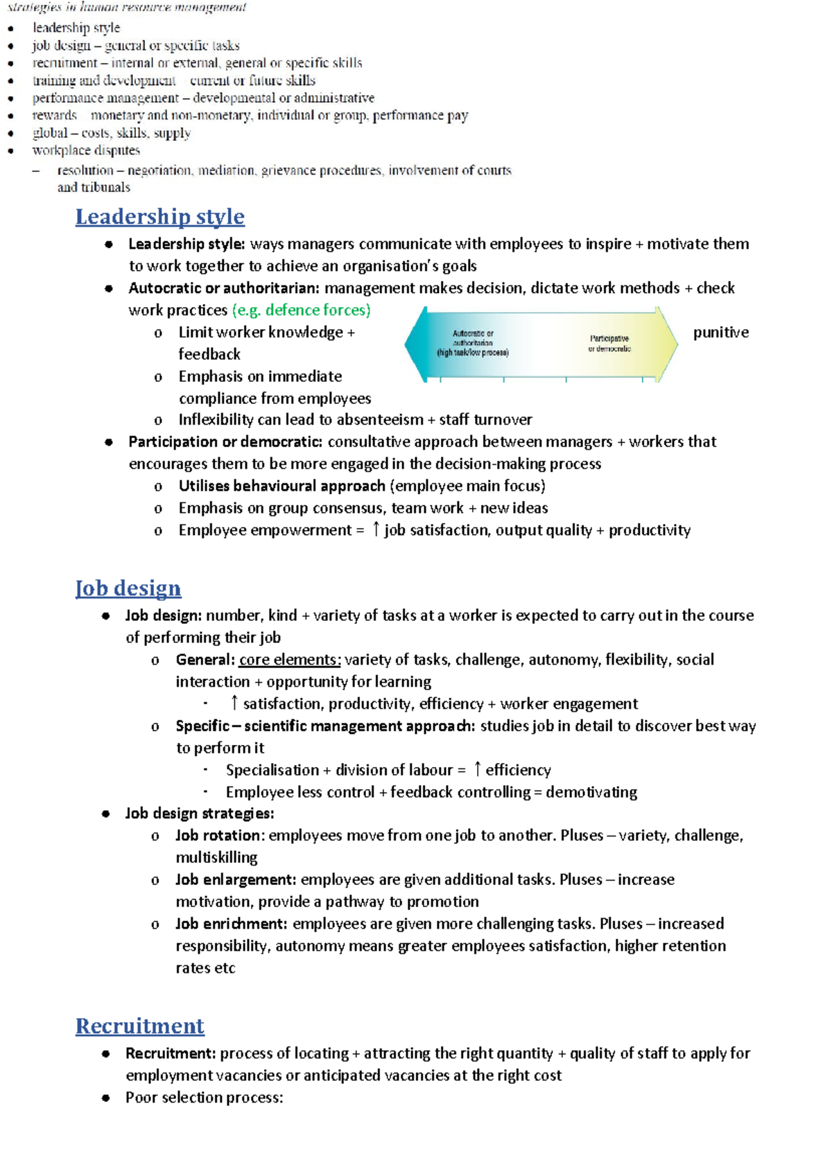 CH16 HR Strategies - Leadership style Leadership style: ways managers ...
