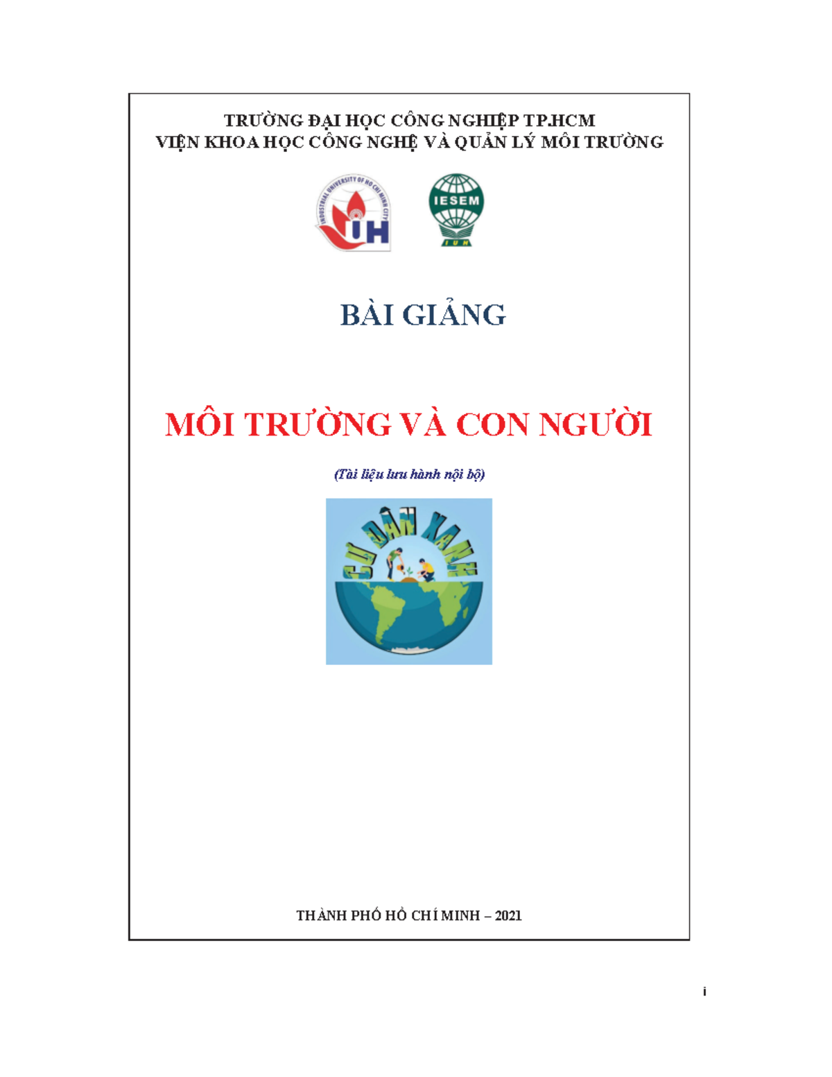 BAI Giang MON MOI Truong VA CON Nguoi 2021 New TR NG I H C C NG 