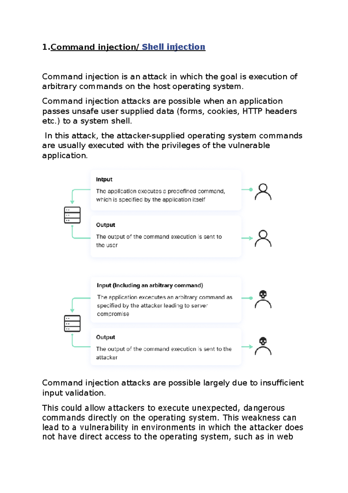 Injection examples 1 injection/ Shell injection