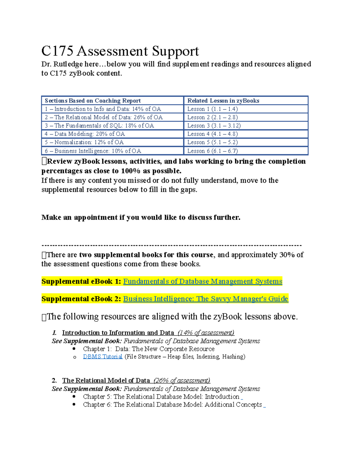 C175 Assessment Support 2022 - C175 Assessment Support Dr. Rutledge ...