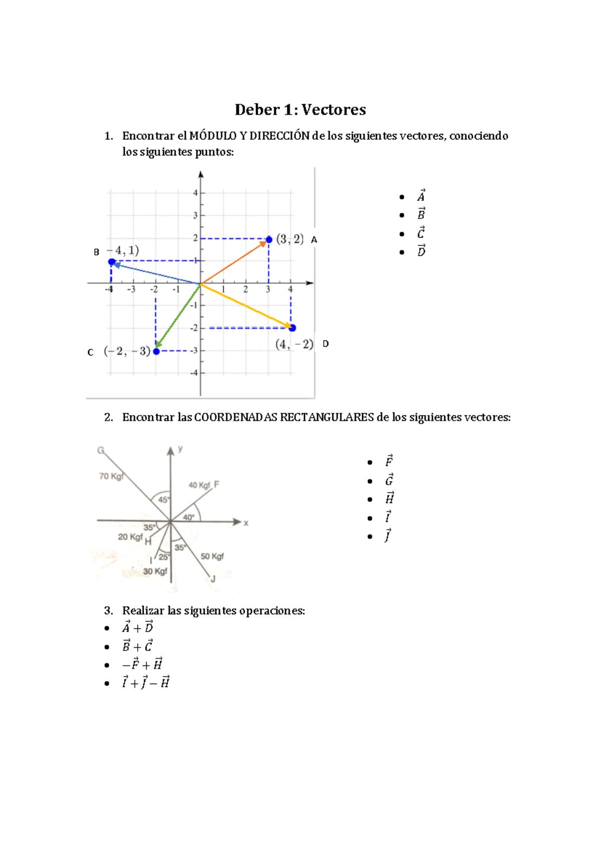 Deber Vectores - Mathematics: Applications and Interpretation HL ...