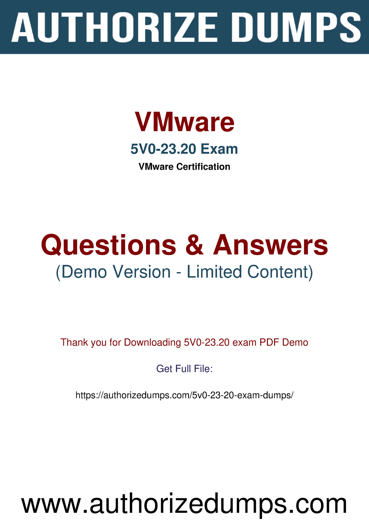 Latest 5V0-23.20 Exam Pdf