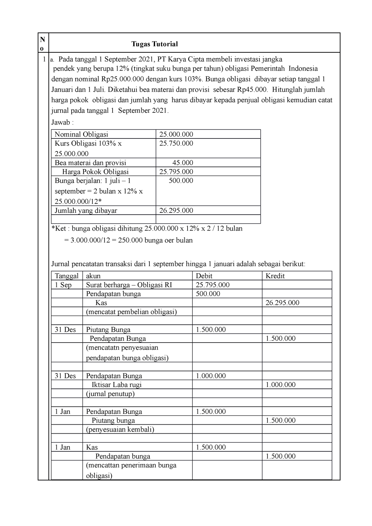 Soal Tugas 3 PA Rev Pengantar Akun - N O Tugas Tutorial 1 A. Pada ...
