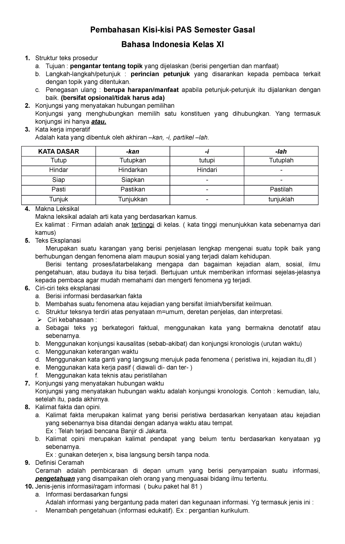 Pembahasan Kisi B - Bahasa Indonesia Smk - Pembahasan Kisi-kisi PAS ...