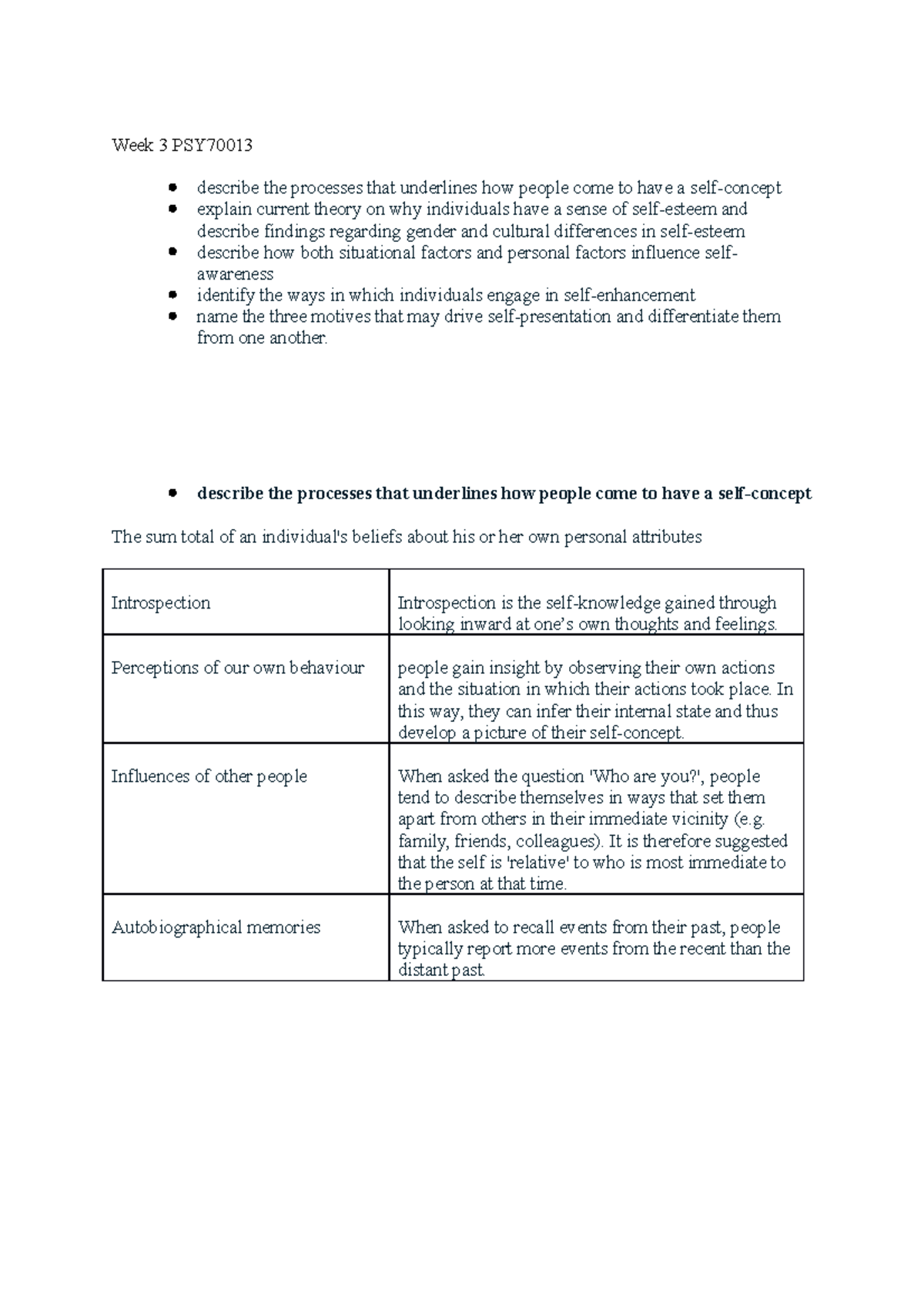 Week 3 PSY70013 - Lecture notes 3 - PSY70013 - Swinburne - Studocu