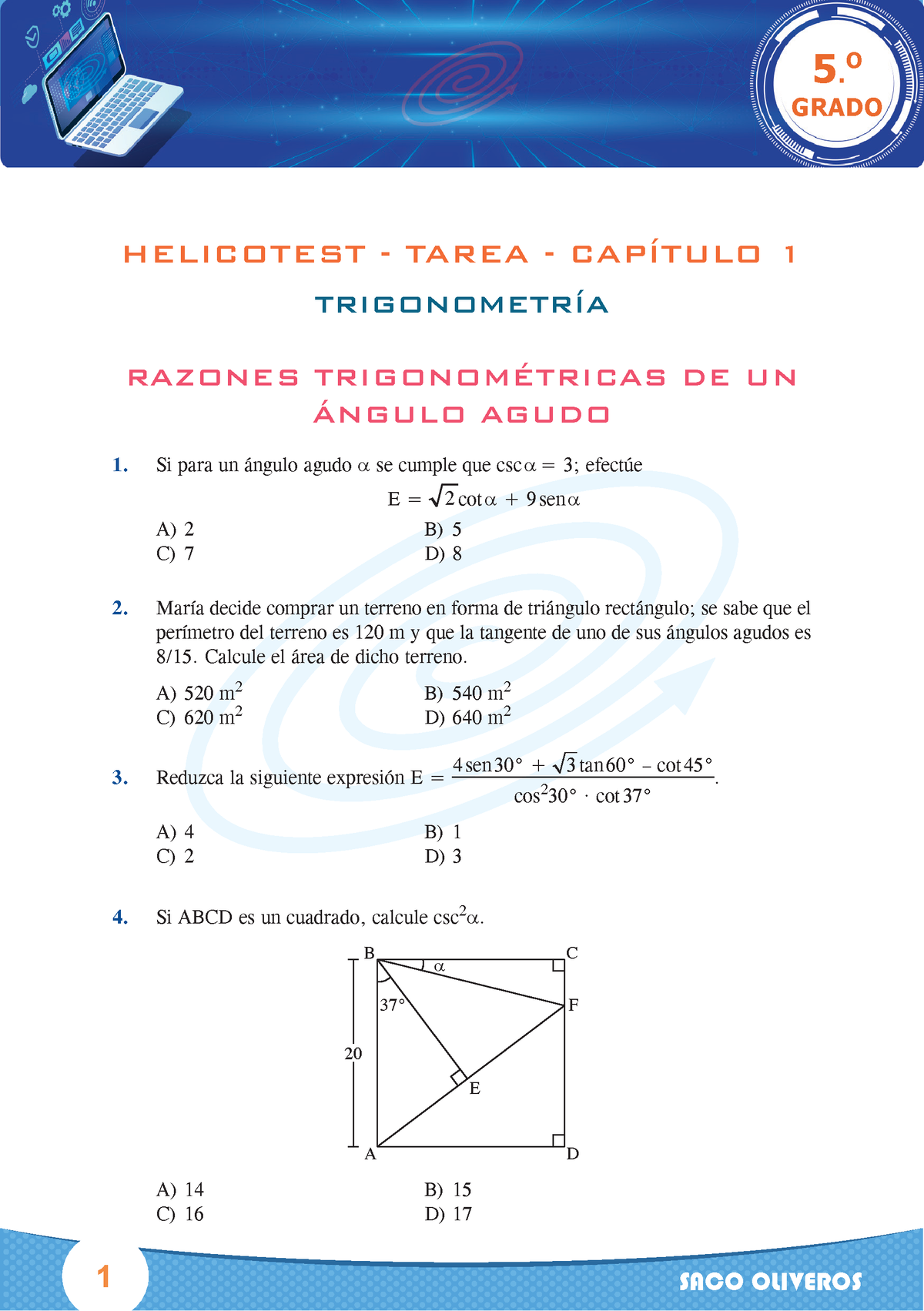 4 Trig 5°Cap1 Preg Tarea 23 - 1 SACO OLIVEROS HELICOTEST - TAREA ...