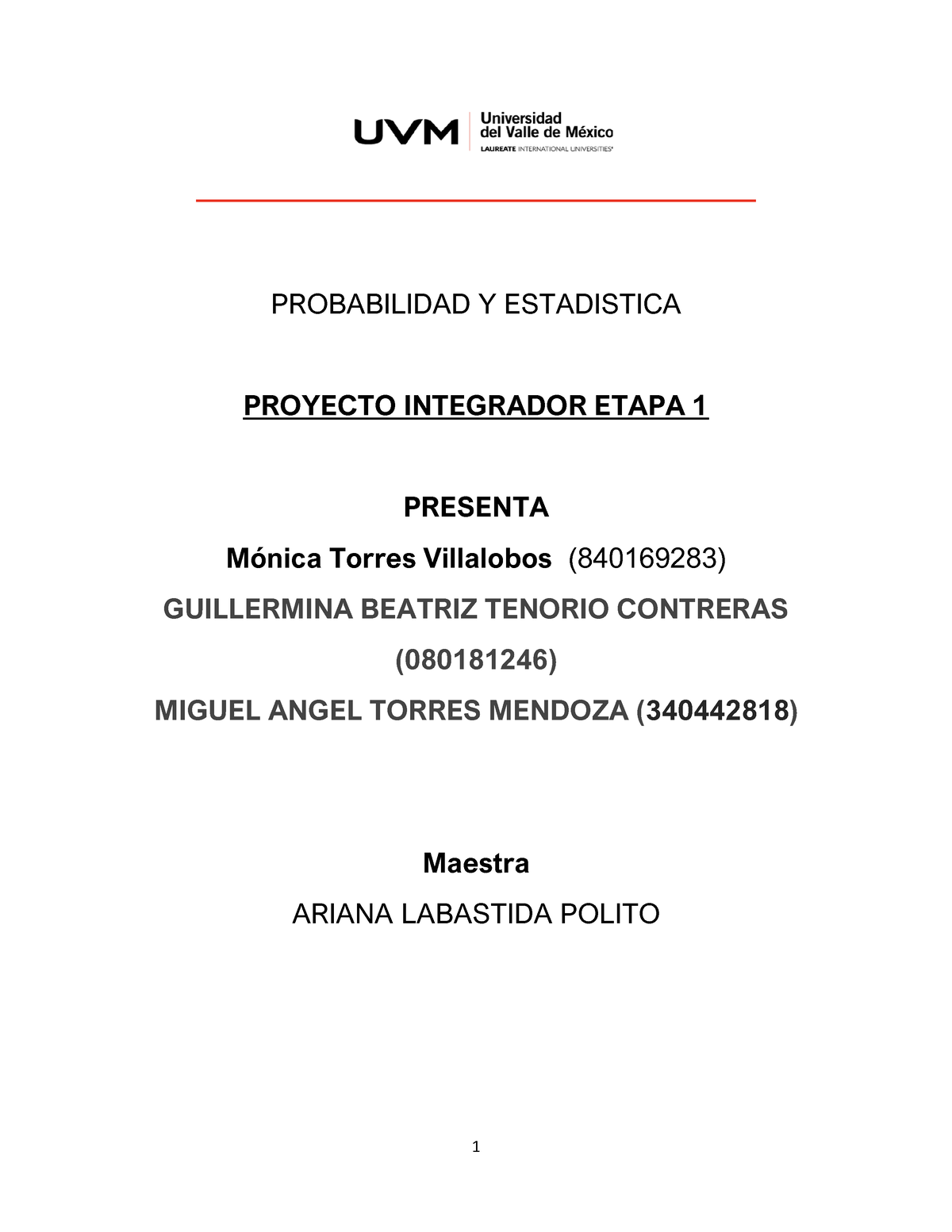 A3 MTV PYE - Inicio De Proyecto - PROBABILIDAD Y ESTADISTICA PROYECTO ...