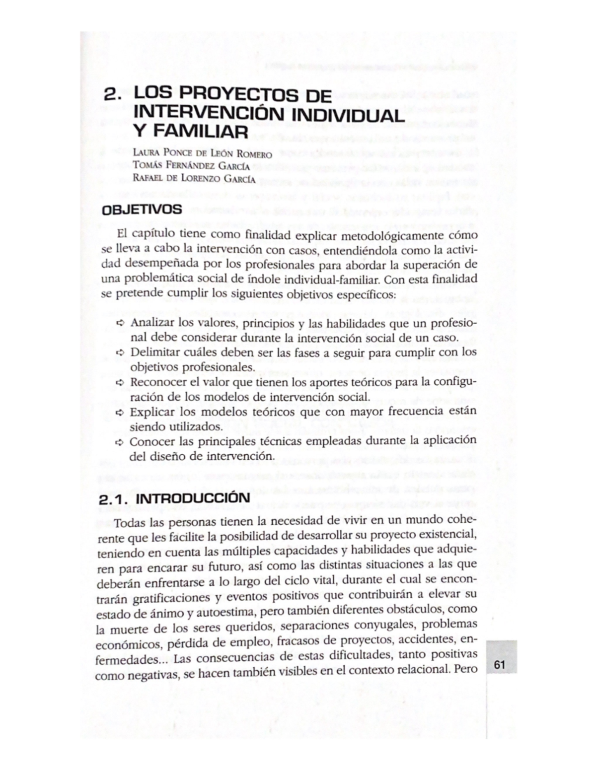 2. Los Proyectos De Intervención Individual Y Familiar (Libro ...