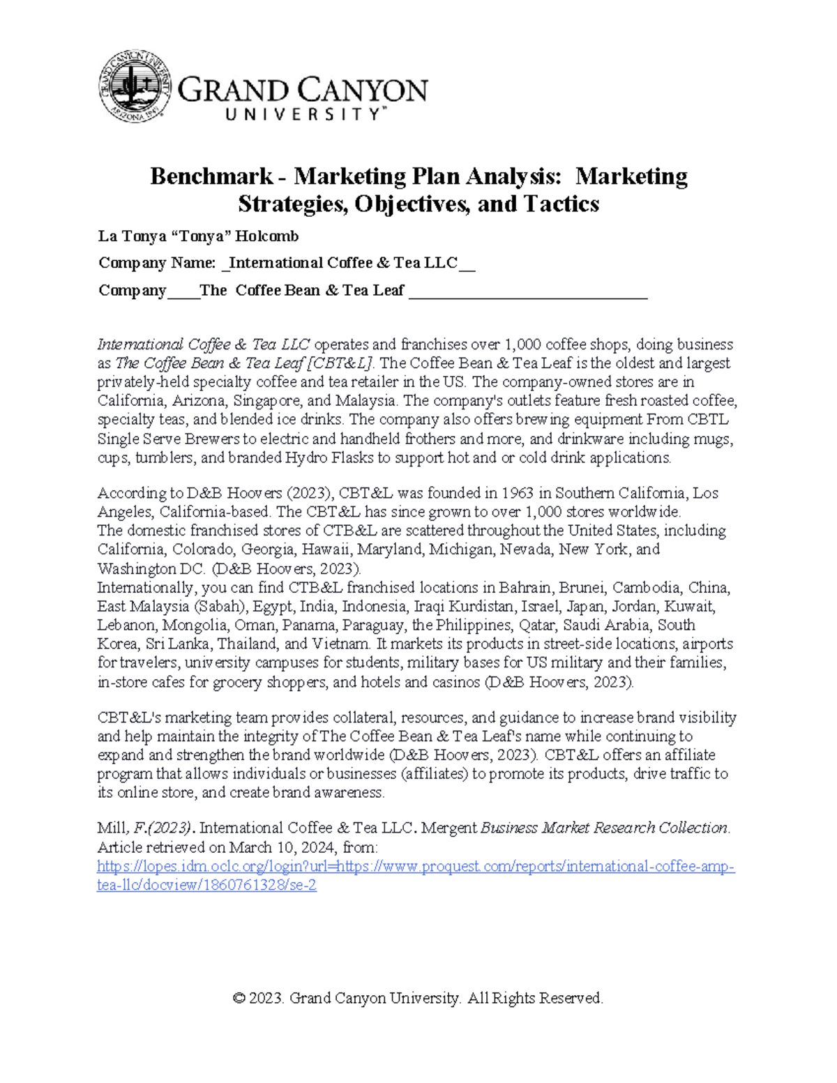 MKT-315-RS-T1-Benchmark-Marketing-Plan-Analysis-Marketing-Strategies ...