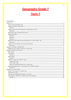 Mapwork Skills-pdf - Notes on geography - GEOGRAPHY GRADE 8 GRADE GRADE ...