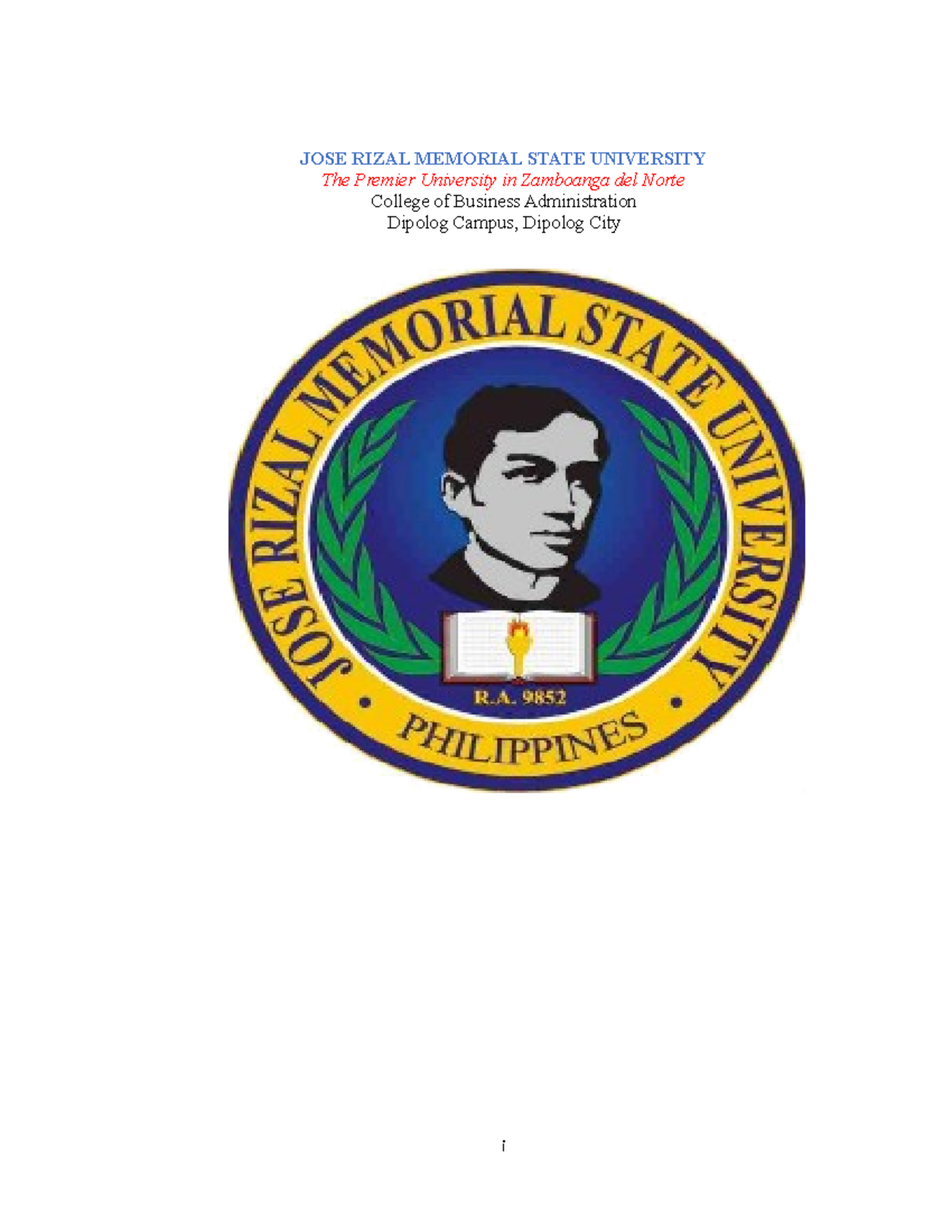 Revise-LYN ROSE Final-joem - JOSE RIZAL MEMORIAL STATE UNIVERSITY The ...